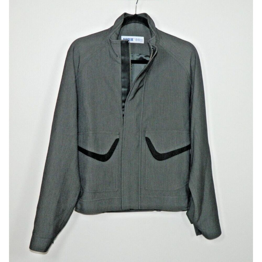 AFFIX‎ New Utility Jacket Size Small Gray with Black Pockets